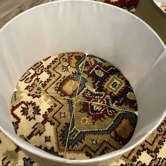 Sparkle-Infused Medium Gray Soft Back Drum Lamp Shades Buy 1 or Both - Picture 6 of 8